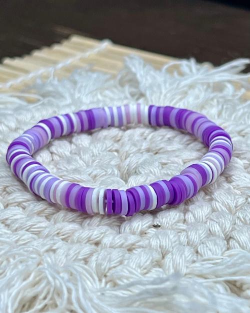 Purple Dream Mix - Clay Bead Bracelet